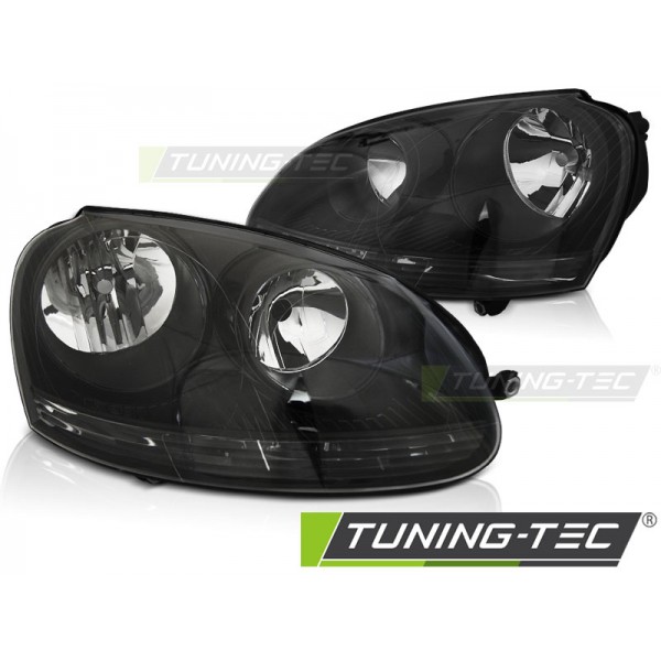 Фары тюнинг с черной маской Volkswagen Golf 5 2003-2008