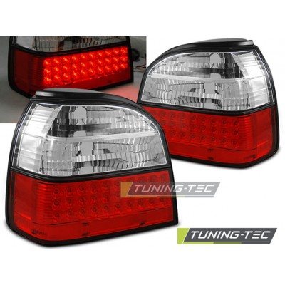 VW GOLF 3 09.91-08.97 красно-белая LED