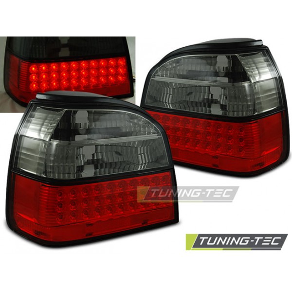 VW GOLF 3 09.91-08.97 красная тонированная LED