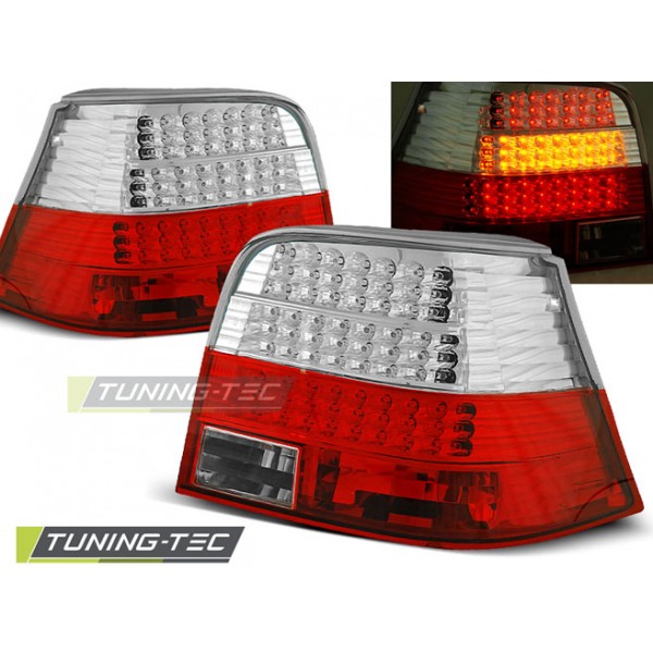 VW GOLF 4 09.97-09.03 красно-белая LED