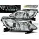 OPEL CORSA D 04.06-11 Оптика альтернативная передняя Daylight c дхо хром