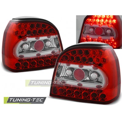 VW GOLF 3 09.91-08.97 красно-белая LED