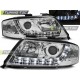 Оптика альтернативная передняя Daylight c дхо Audi A6 C5 (2001-2004) хром