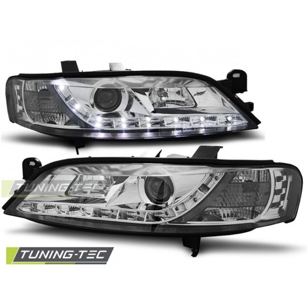 OPEL VECTRA B 11.95-12.98 Оптика альтернативная передняя Daylight c дхо хром