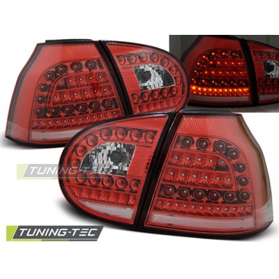 VW GOLF 5 10.03-09 красно-белая LED