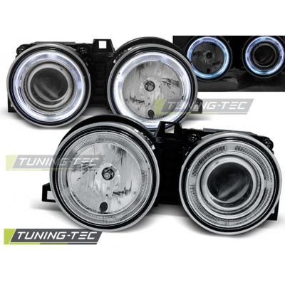 BMW E30 11.82-06.94 Оптика альтернативная передняя ангельские глазки хром