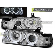 BMW E36 12.90-08.99 C/C Оптика альтернативная передняя ангельские глазки хром