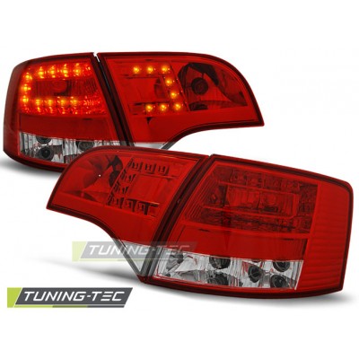 AUDI A4 B7 11.04-03.08 AVANT красно-белая LED