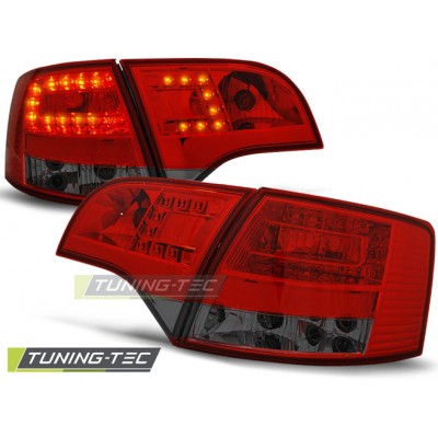 Фонари LED тюнинг Audi A4 B7 Avant (2004-2008) красно-тонированные