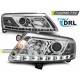 AUDI A6 C6 04.04-08 Оптика альтернативная передняя TRU DRL хром H7