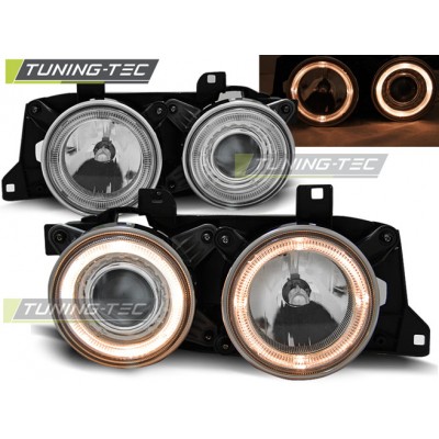 BMW E32/E34 Оптика альтернативная передняя ангельские глазки хром