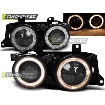 BMW E32/E34 Оптика альтернативная передняя ангельские глазки черная