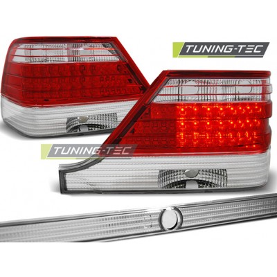 MERCEDES W140 95-10.98 красно-белая LED