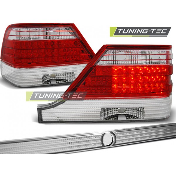 MERCEDES W140 95-10.98 красно-белая LED