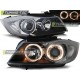 BMW E90/E91 03.05-08.08 Оптика альтернативная передняя ангельские глазки черная