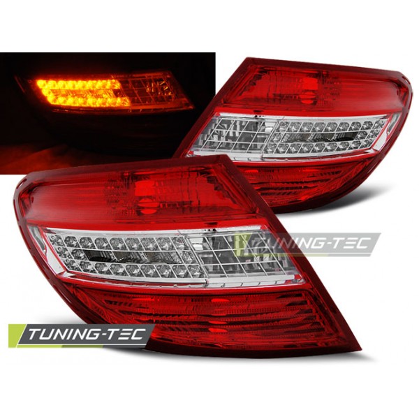 Фонари Tuning-Tec LED Bar Mercedes W204 C-klasse (2007-2010) красно-белые