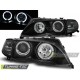 BMW E46 09.01-03.05 Оптика альтернативная передняя ангельские глазки черная