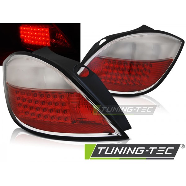Фонари LED тюнинг Opel Astra H 5D (2004-2010) красно-белые