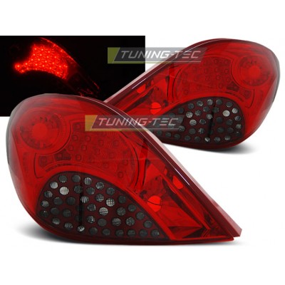 PEUGEOT 207 3D/5D 05.06-06.09 красная тонированная LED