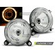 VW GOLF 1 / GOLF 2 Оптика альтернативная передняя ангельские глазки хром WEWNКTRZNE