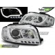 Оптика альтернативная передняя TUBE LIGHTS Audi A3 8P (2003-2008) хром