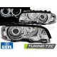 BMW E46 04.99-03.03 Coupe Cabrio Оптика альтернативная передняя ангельские глазки хром CCFL