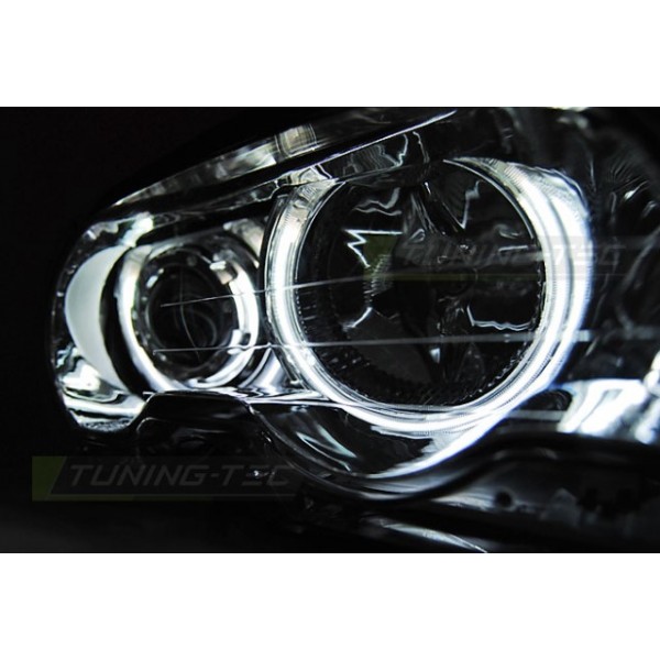 BMW E46 04.99-03.03 Coupe Cabrio Оптика альтернативная передняя ангельские глазки хром CCFL