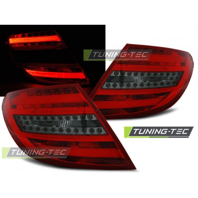 Фонари тюнинг Tuning-Tec LED Bar Mercedes W204 C-klasse (2007-2010) красно-тонированные