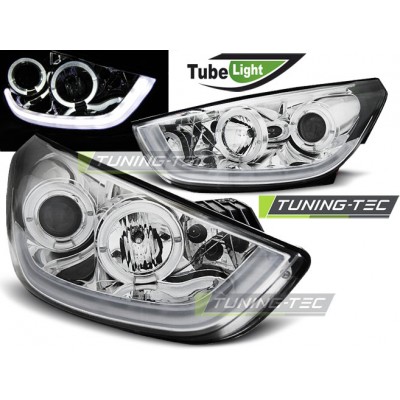 Оптика альтернативная передняя TUBE LIGHTS Hyundai ix35 (2010-2013) хром