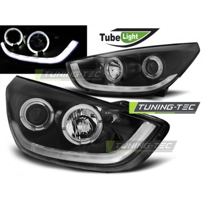 Оптика альтернативная передняя TUBE LIGHTS Hyundai ix35 (2010-2013) черная