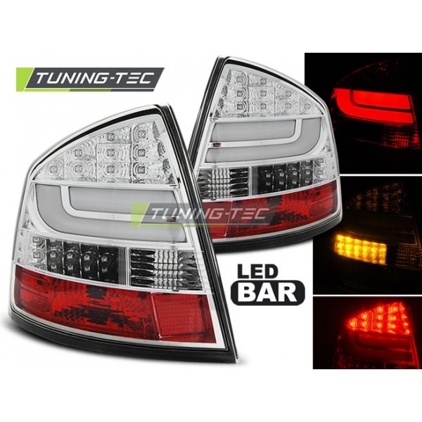 Оптика альтернативная задняя LED Bar Skoda Octavia 1Z (2004-2013) хром