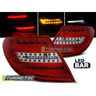 Фонари Tuning-Tec LED Bar тюнинг Mercedes W204 C-klasse (2007-2010) красно-белые