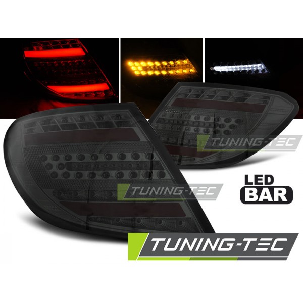 Фонари Tuning-Tec LED Bar тюнинг Mercedes W204 C-klasse (2007-2010) тонированные