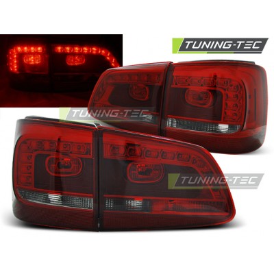 Фонари светодиодные тюнинг Volkswagen Touran (2010-...) красно-тонированные