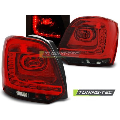 Фонари LED тюнинг Volkswagen Polo 6R (2009-...) красно-тонированные