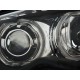 Оптика альтернативная передняя ангельские глазки LED BMW e46 3 серия (2001-2005) черная