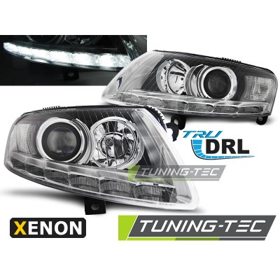 AUDI A6 C6 04.04-08 XENON Оптика альтернативная передняя Daylight c дхо хром DRL