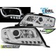 AUDI A6 06.01-05.04 TUBE LIGHTS Оптика альтернативная передняя TRU DRL хром