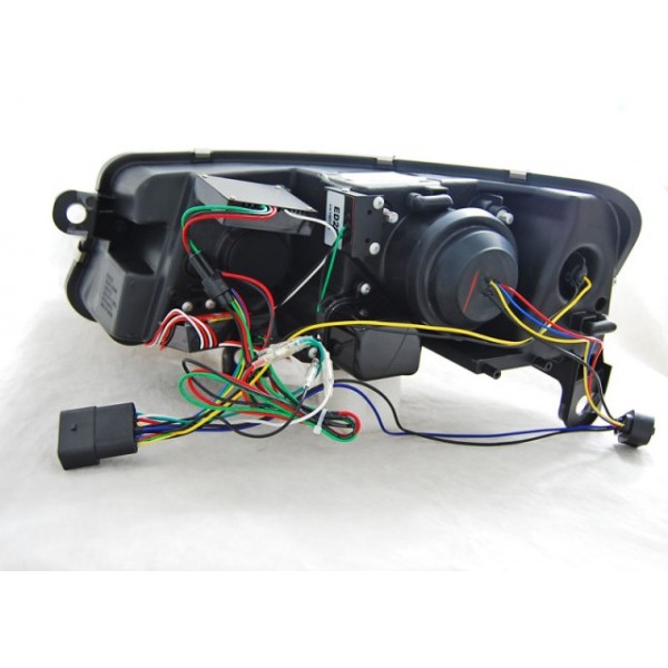 Оптика альтернативная передняя TUBE LIGHTS TRU DRL под штатный ксенон Audi A6 C6 (2004-2008) черная