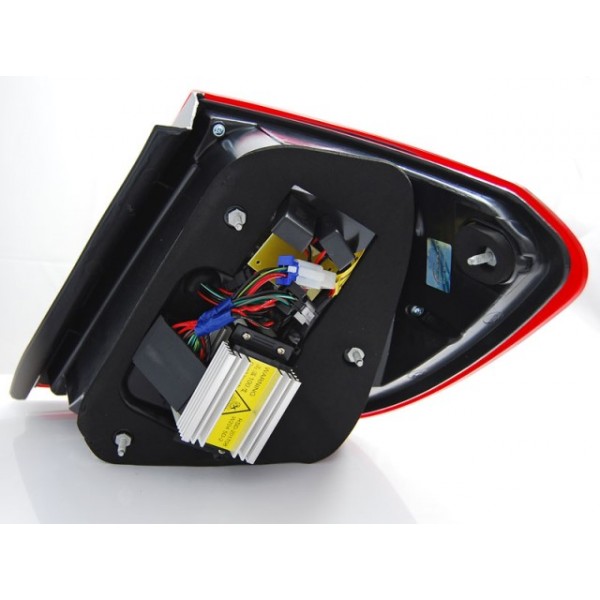 Фонари LED Bar тюнинг Mercedes W204 C-klasse универсал (2007-2010) красно-белые