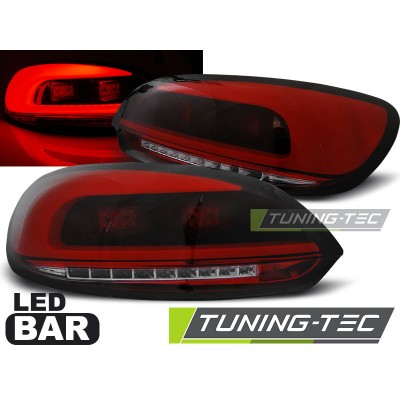 Фонари LED Bar тюнинг Volkswagen Scirocco III (2008-2014) красно-тонированные