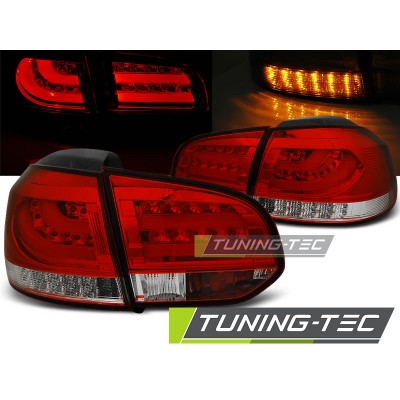 VW GOLF 6 10.08-12 красно-белая LED BAR