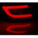 Фонари LED Bar тюнинг вместо штатных светодиодных фонарей Audi A6 C6 (2004-2008) красно-белые