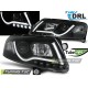 Оптика альтернативная передняя TUBE LIGHTS TRU DRL под штатный галоген Audi A6 C6 (2004-2008) черная