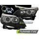 BMW E60/E61 03-07 LED Оптика альтернативная передняя ангельские глазки H7/H7 черная