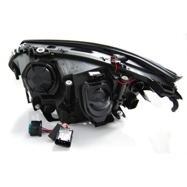 BMW E60/E61 03-07 LED Оптика альтернативная передняя ангельские глазки H7/H7 черная