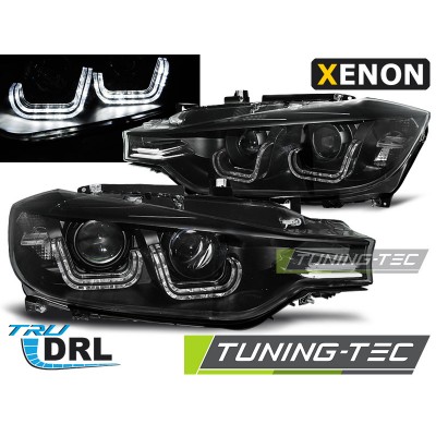 BMW F30/F31 10.11 - 05.15 черная U-LED BAR HID