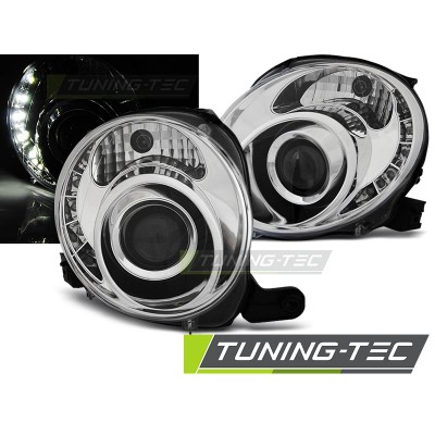 Оптика альтернативная передняя Tuning-Tec Dayline Fiat 500 (2007-2015) хром
