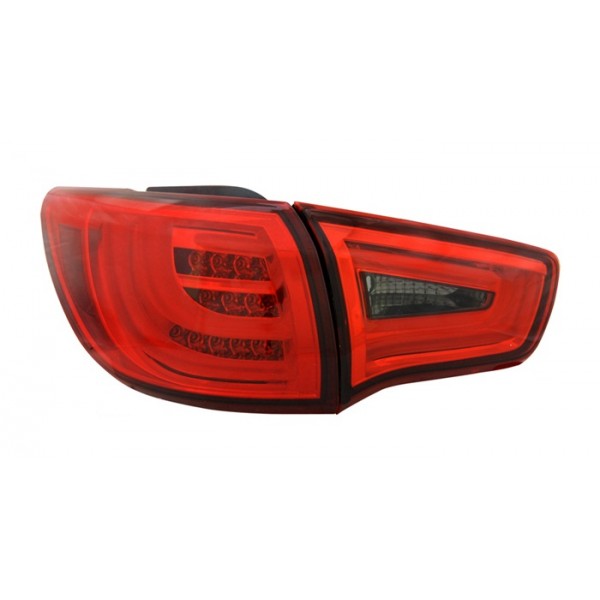 Оптика альтернативная задняя BMW F-Style KIA Sportage III (2010-...) красно-тонированная