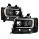 Оптика альтернативная передняя Sonar галоген Chevrolet Tahoe/Yukon/Suburban (2007-2014) черные